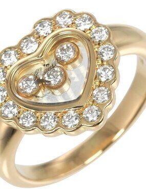 Chopard Happy diamond heart Ring K18 yellow gold/diamond #5.4(US Size) 7.2...